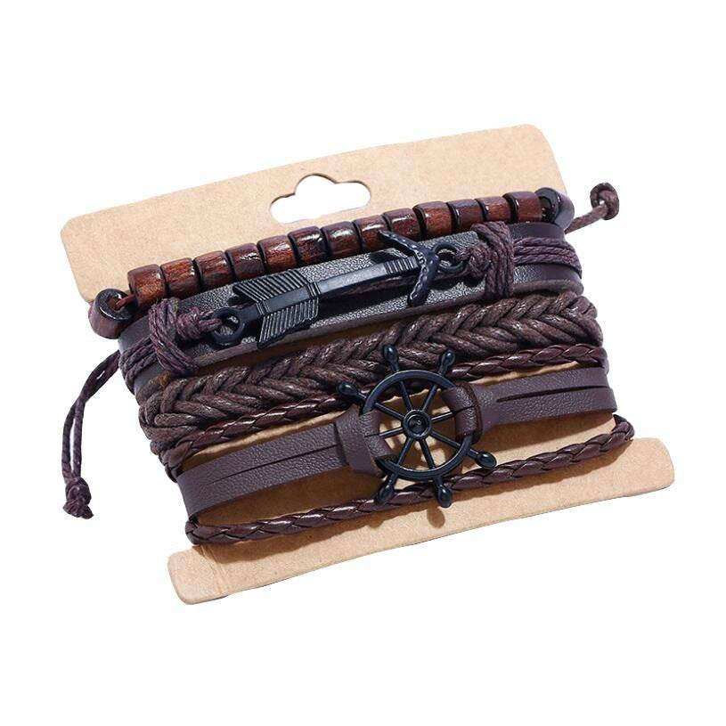 New Retro Student Beaded Bracelet Set Hand Weaving Bracelet Women - Mubimart