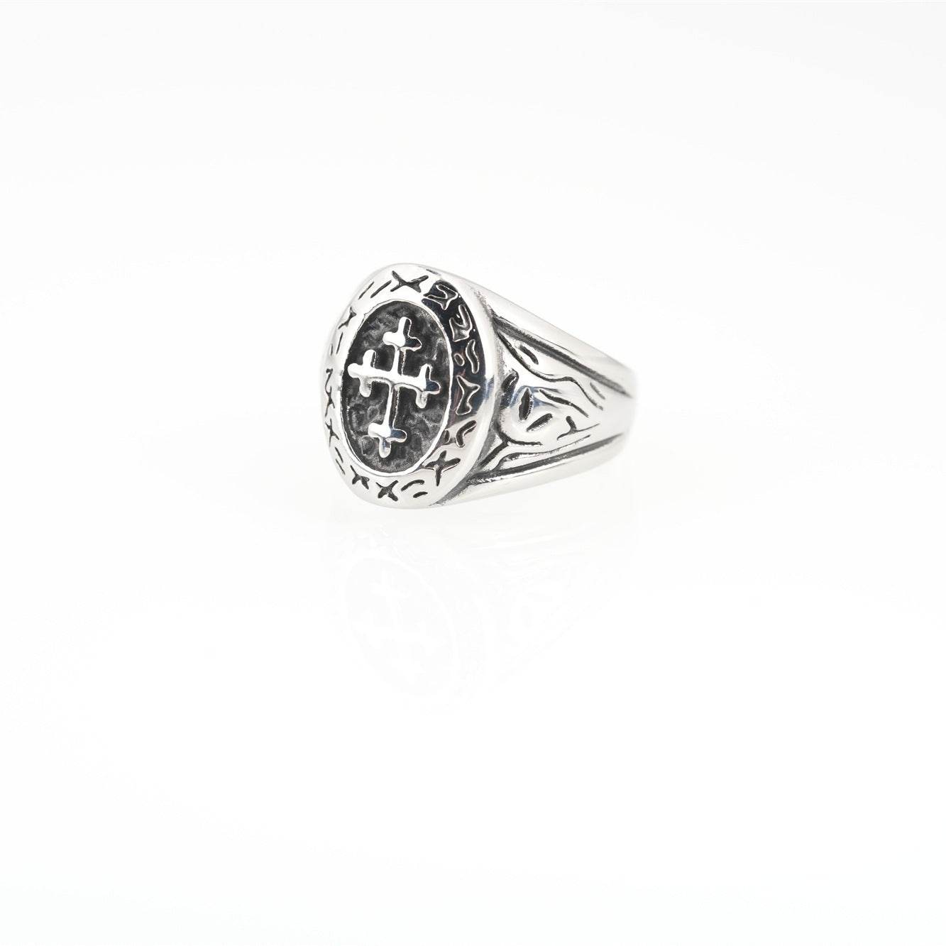 Fashion Brand Hip Hop Cool Retro Titanium Steel Ring For Men - Mubimart