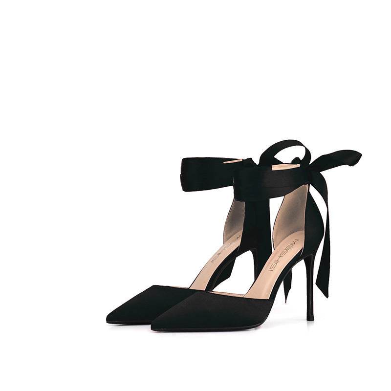 Women's Stiletto Pointed Toe Strappy High Heels - Mubimart