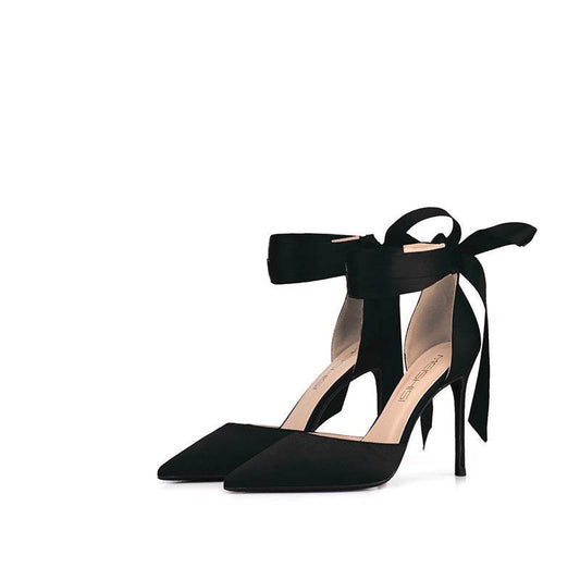 Women's Stiletto Pointed Toe Strappy High Heels - Mubimart
