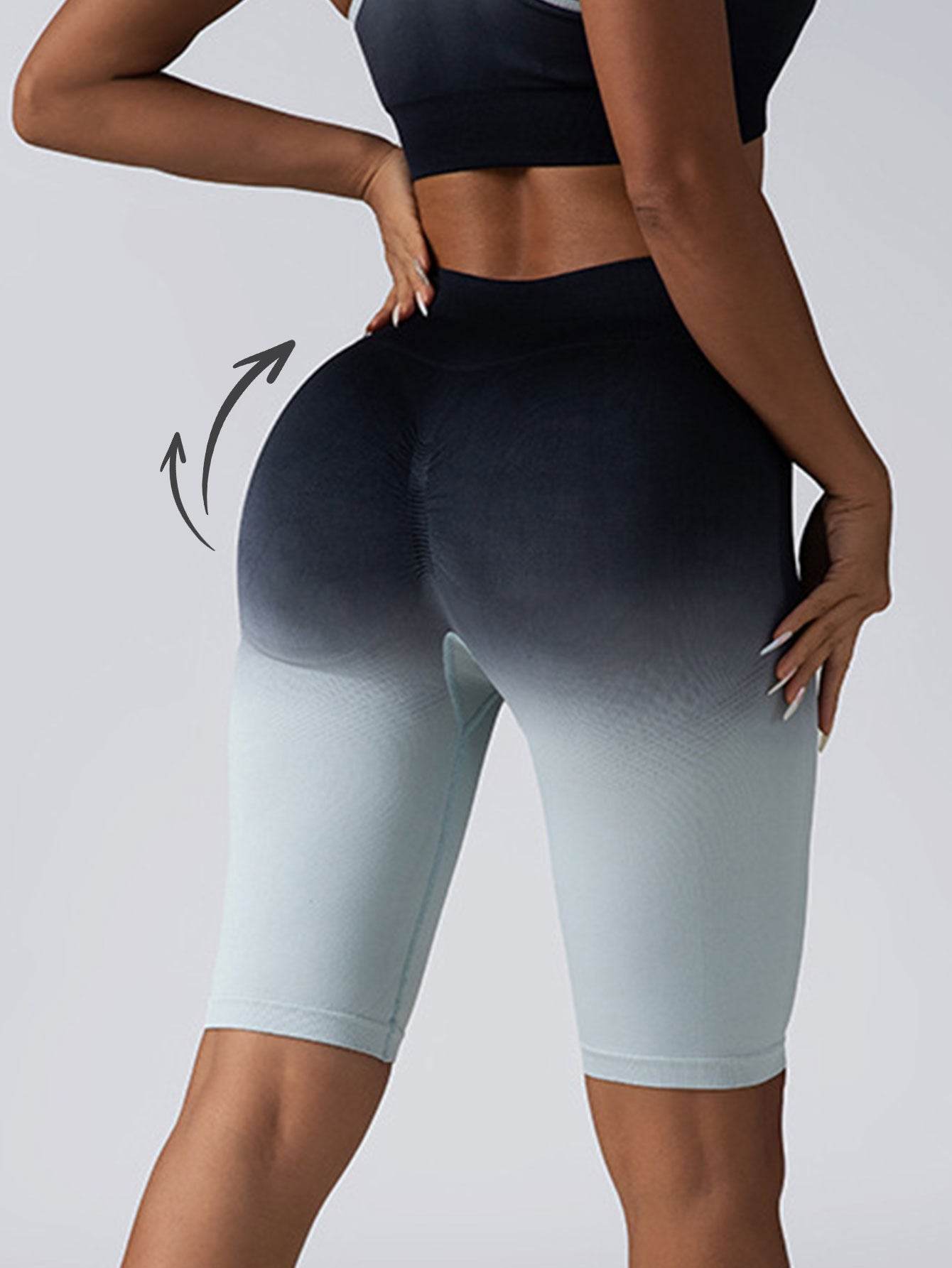 3 Pack Women Workout Shorts Scrunch Shorts Seamless High Waisted Contour Gym Yoga Biker Shorts - Mubimart
