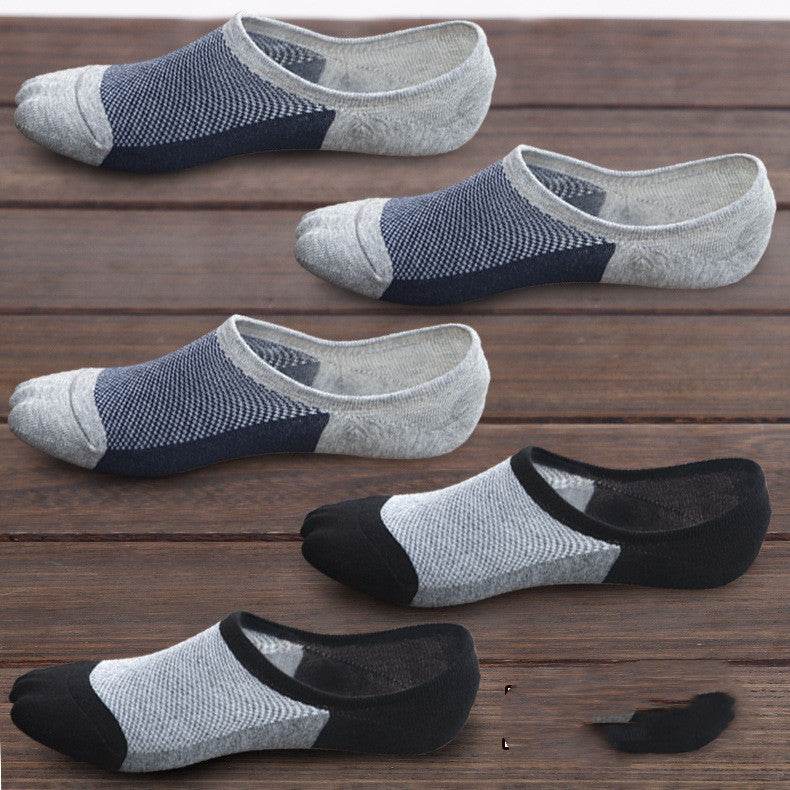 Boat Socks Men's Shallow Mouth Pure Cotton Invisible Low-cut Deodorant Thin Section - Mubimart