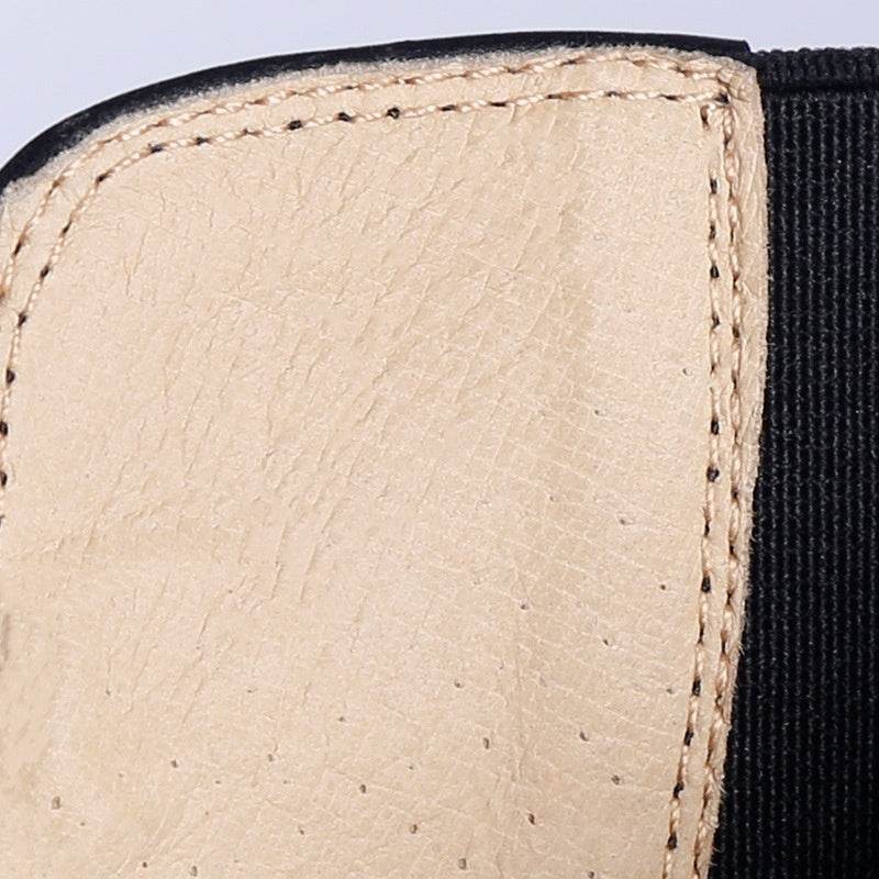 Riding Equestrian Cowhide Ankle Boots - Mubimart
