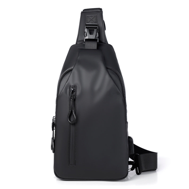 Schwarzer Sling Crossbody Rucksack Umhängetasche für Männer Brusttasche