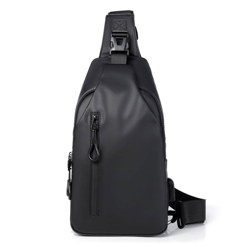 Black Sling Crossbody Backpack Shoulder Bag For Men Chest Bag - Mubimart