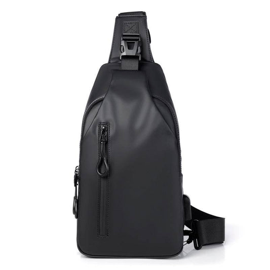 Black Sling Crossbody Backpack Shoulder Bag For Men Chest Bag - Mubimart