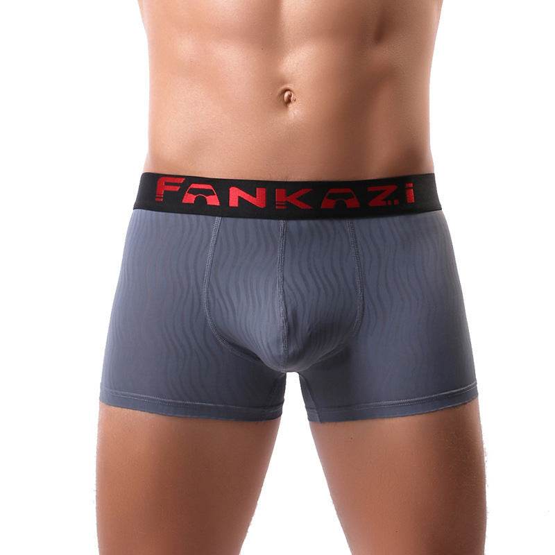 Striped Men's Underwear Breathable Close-fitting Boxers - Mubimart