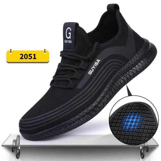 Indestructible Steel Toe Sneakers Men Women Lightweight Work Shoes Industrial Construction Shoes - Mubimart