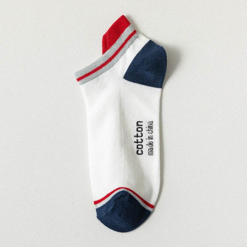 Socks Male Socks Sweat-absorbent Breathable Short Pure Cotton Socks Spring And Summer Thin Low-top Sports Mesh Men's Boat Socks - Mubimart