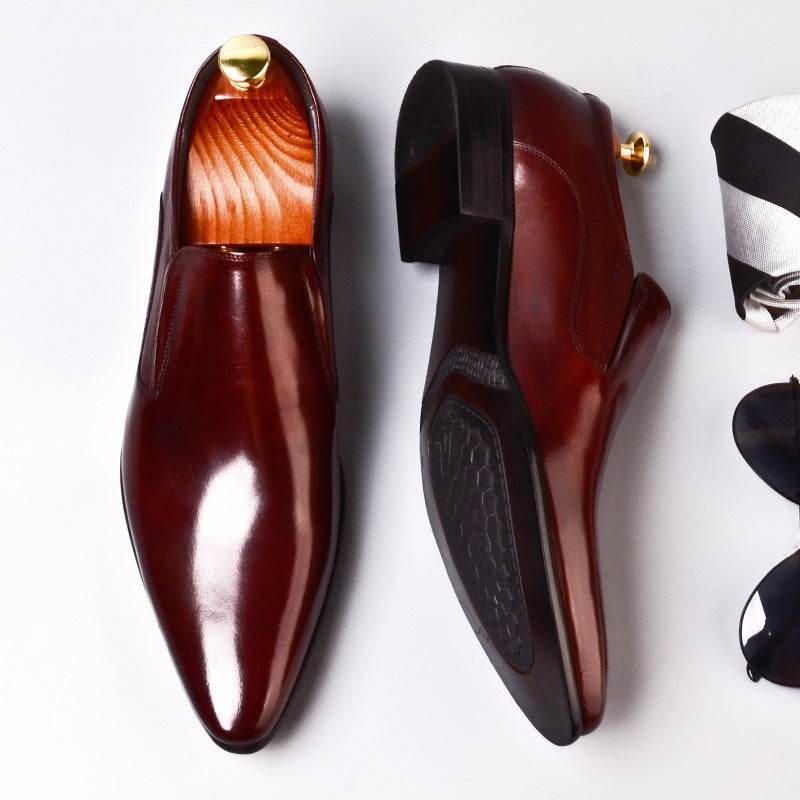 British Pointed Oxford Men's Shoes - Mubimart