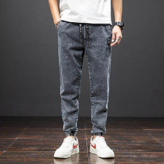 Mens Fashion Casual Loose Stretch Jeans - Mubimart