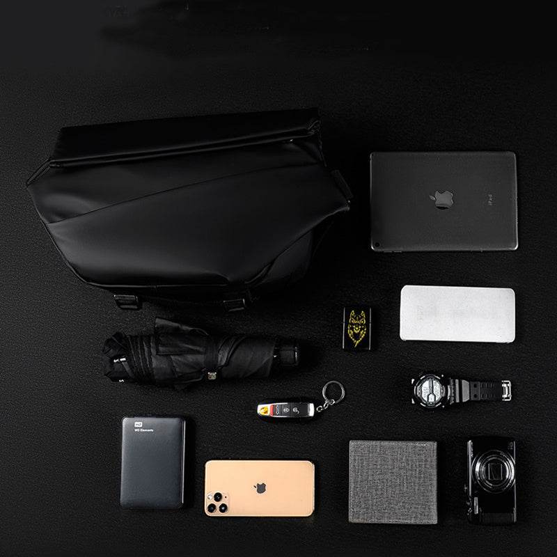 Functional Crossbody Bag Men Cool Motorcycle Sling Backpack Shoulder Chest Bag - Mubimart