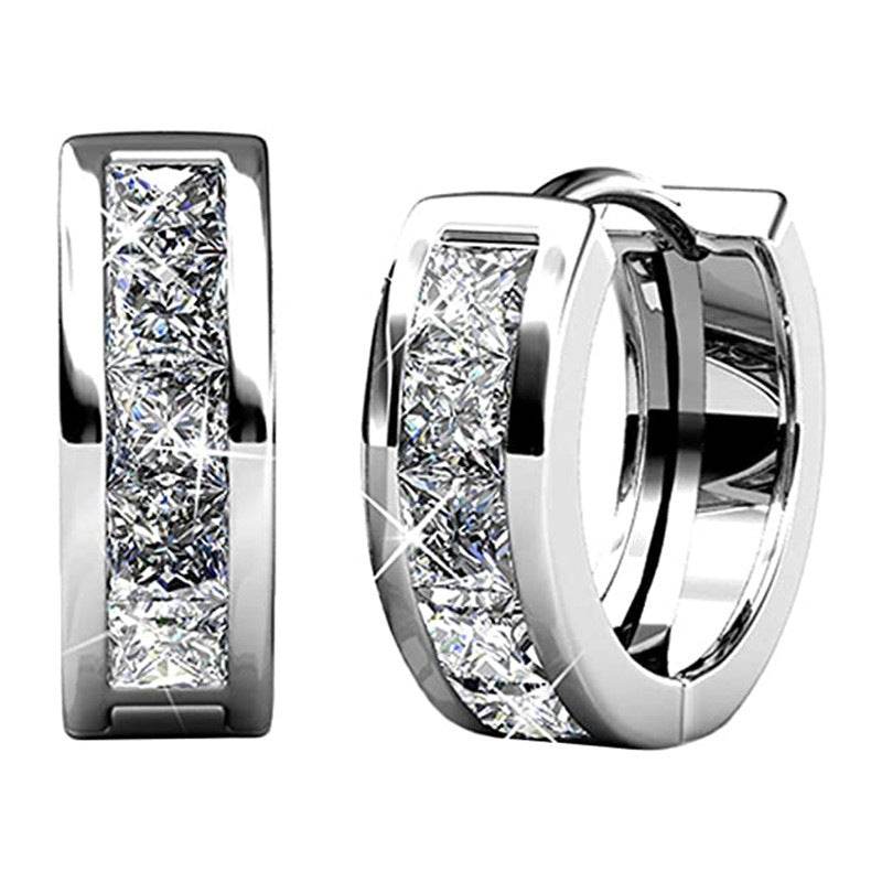 Temperament Wild Fashion Men And Women Square Simple Earrings - Mubimart