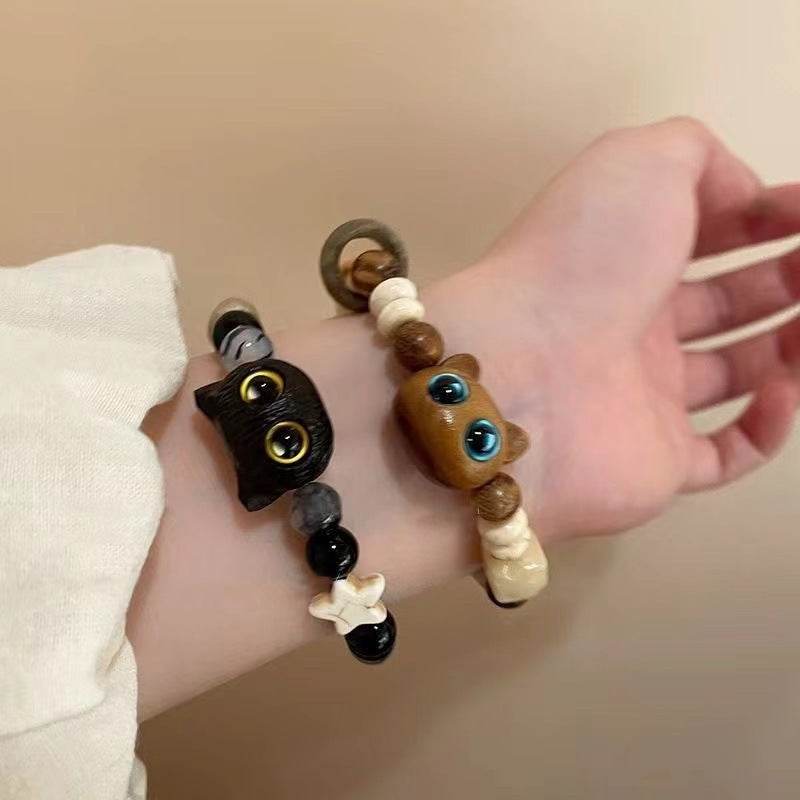 Special-interest Design Cat Beaded Bracelet For Women - Mubimart
