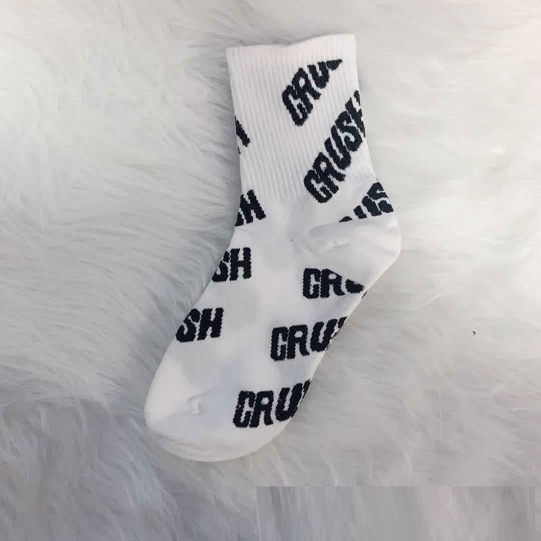 Spring Socks Letters Tube Socks Ins Japanese Pure Cotton Socks Hip Hop European And American Style Athletic Socks - Mubimart -  