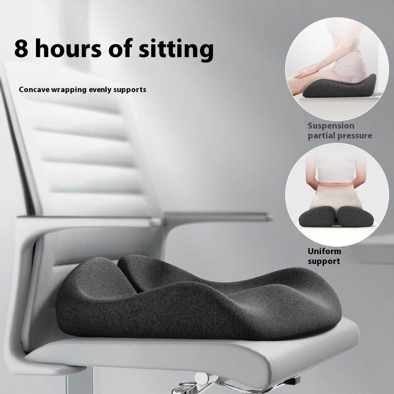 Cushion Office Chair Cushion Long-sitting Artifact Thickened Non-collapse Memory Foam Seat Cushion Ice Silk Breathable Men Seat Cushion - Mubimart
