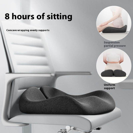 Cushion Office Chair Cushion Long-sitting Artifact Thickened Non-collapse Memory Foam Seat Cushion Ice Silk Breathable Men Seat Cushion - Mubimart