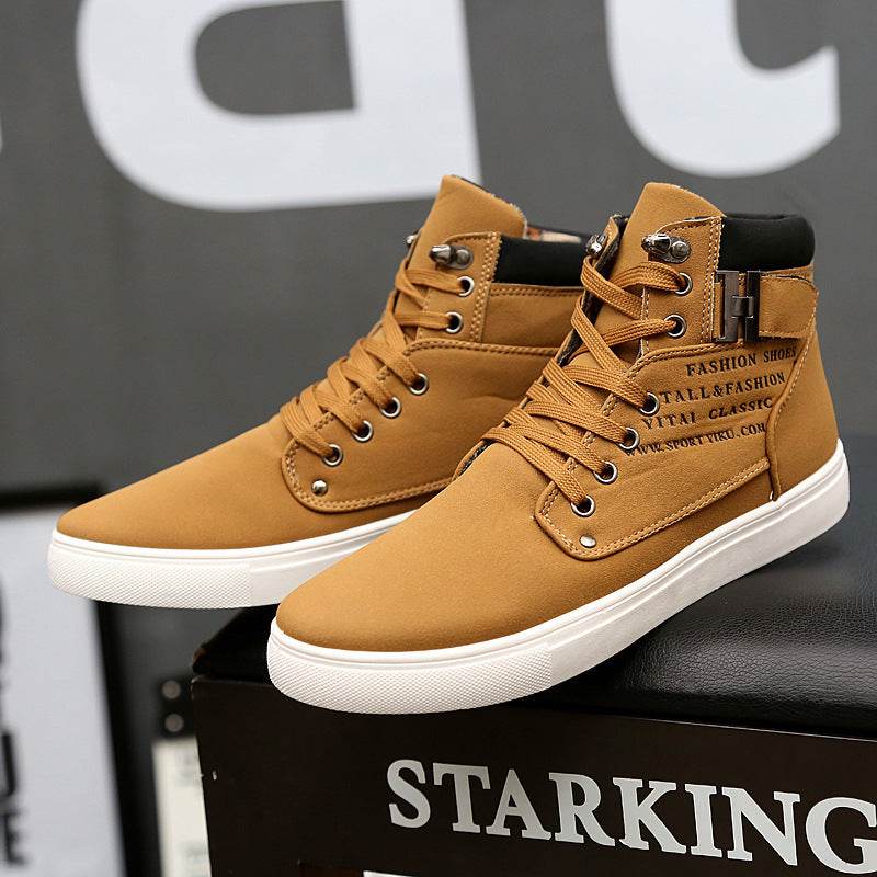 Martin Boots Men Lace-up Flat Shoes - Mubimart