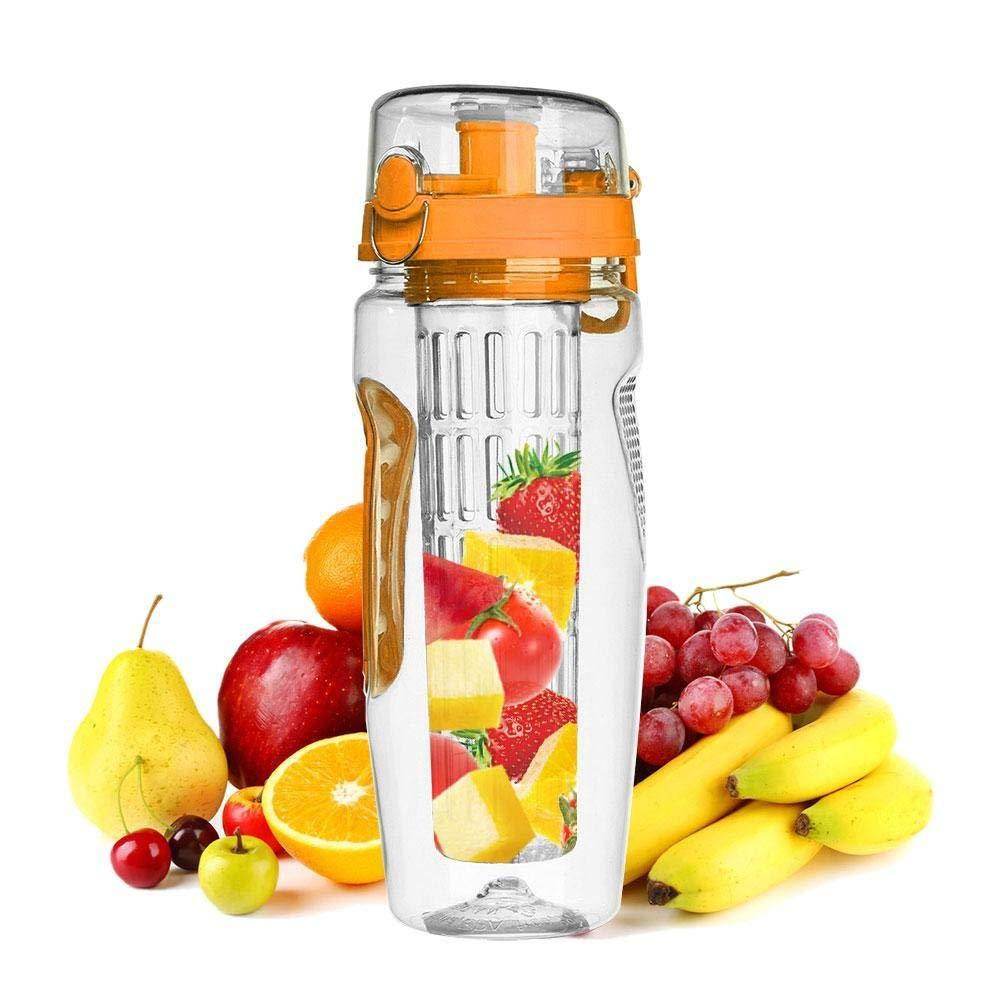 32Oz Fruit Infusing Infuser Water Bottle Water Fruit Bottle BPA Free Plastic Sport Fruit Infuser Water Bottles With Infuser Juice Shaker Drink Bottle Of Water - Mubimart