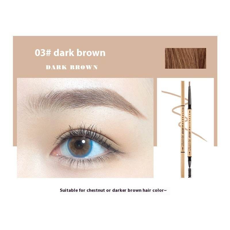 Small Gold Chopsticks Ultra-fine Eyebrow Pencil Discoloration Resistant Natural Ultra-fine - Mubimart