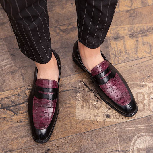 European Leather Shoes Business Dress Leather Shoes Pointed Large - Mubimart