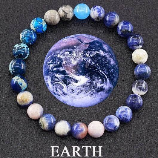 Fashion Jewelry Couples Bracelets Matte 10 Mm Stone Beads Bracelet Men Universe Energy Bangle Vintage Minimalist Elastic Jewelry Women - Mubimart