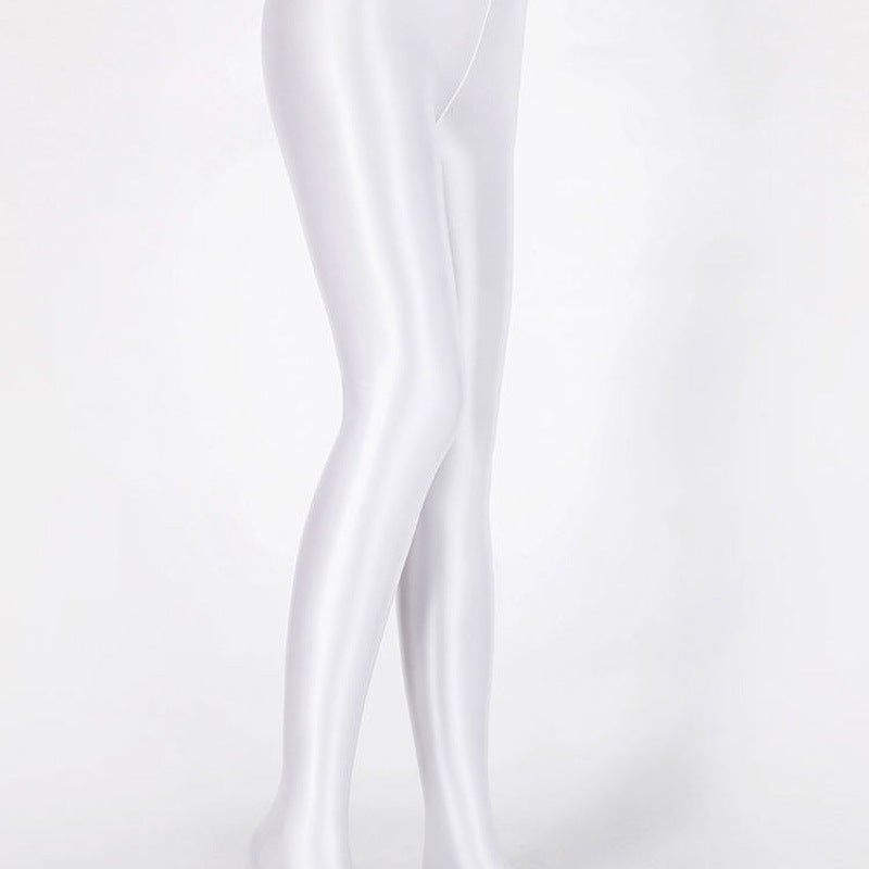 Glossy Luster Leggings For Womens Outer Wear Thin Silky Fit Color Tights Tights - Mubimart -  