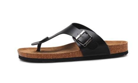 Slippers Summer Flip-Flops Beach Shoes Couples Cork Leisure Flip Flops - Mubimart