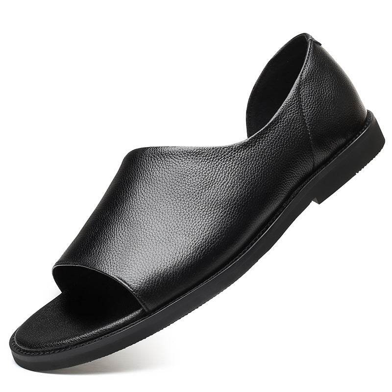 Men's Outdoor Wear Leather Sandals - Mubimart