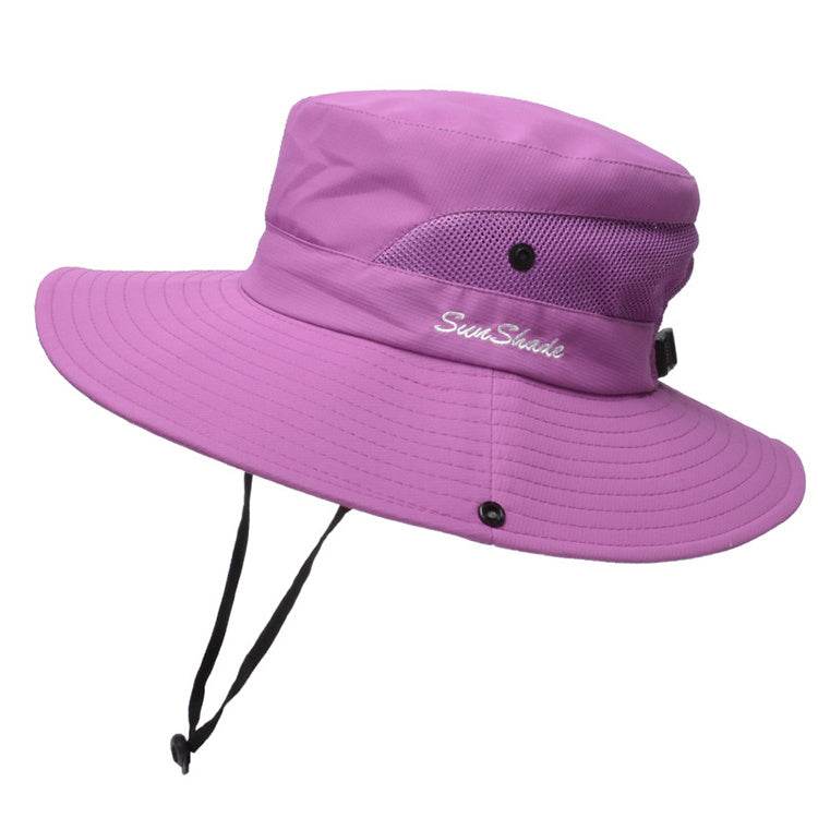 Unisex Summer Foldable Sun Fisherman Hat Men Women Wide Brim Casual Outdoor Travel Beach Sunscreen UV Protection Sun Hats - Mubimart