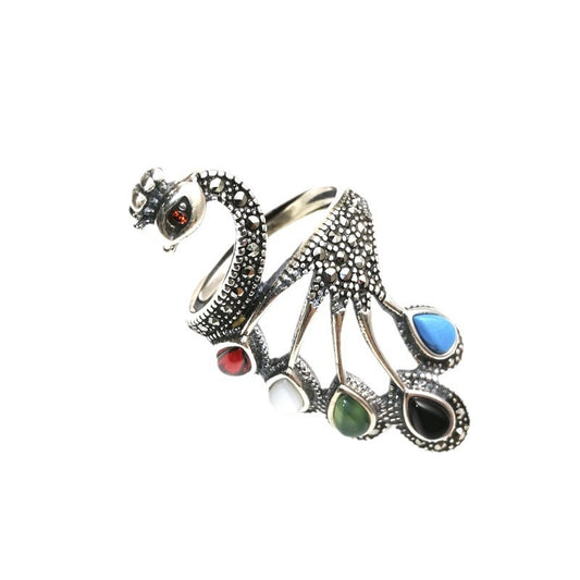 Peacock Ring Women's Retro Exaggerated Open Phoenix Index Finger Ring