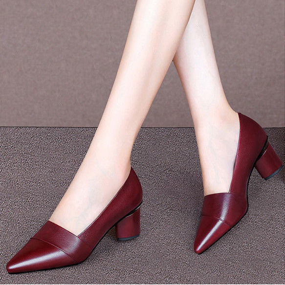 Low-Heel Pointed Toe All-Match Pumps