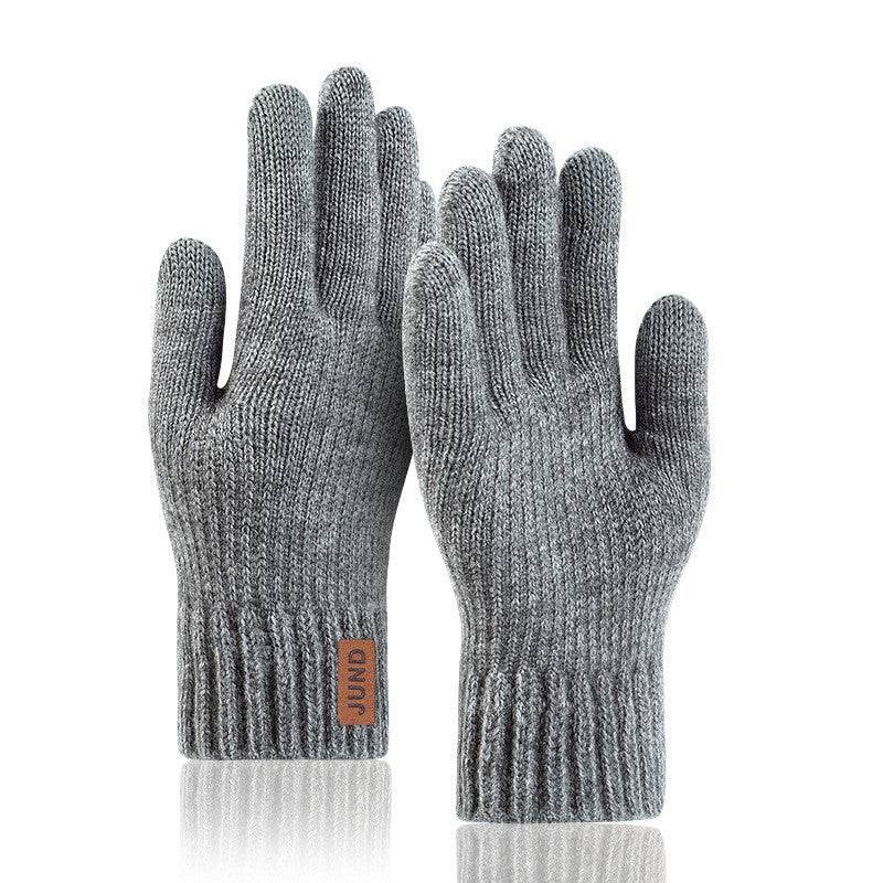 Knitted Woolen Cold Weather Gloves For Men - Mubimart