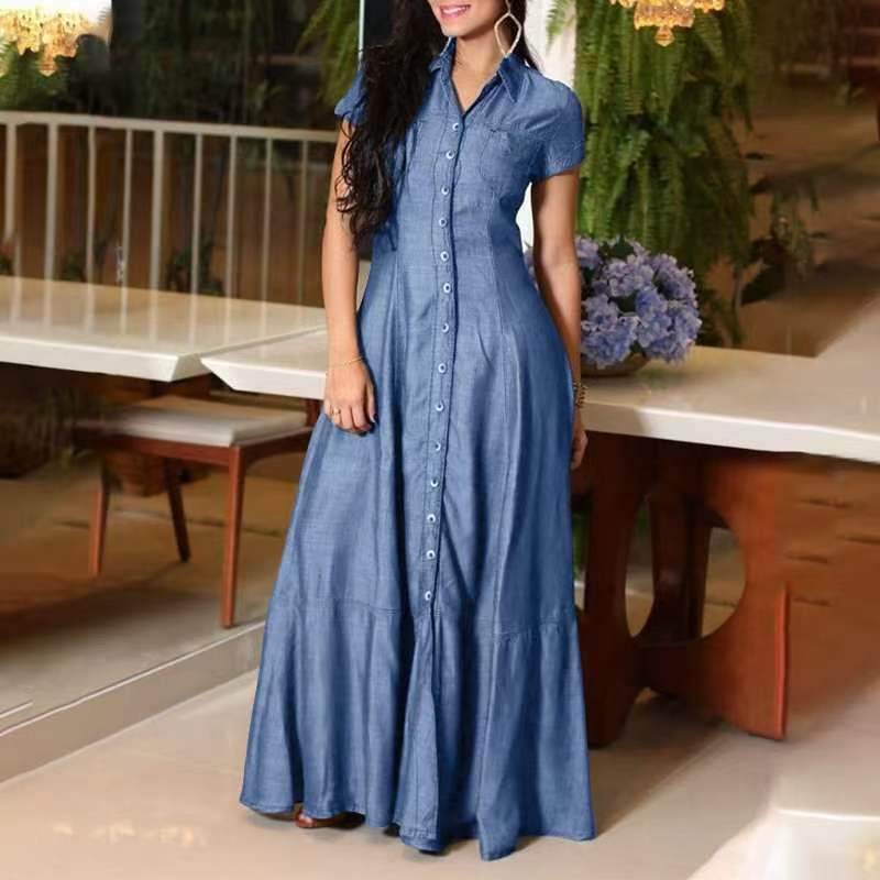 Women's Dress Shirt Collar Pocket Plus Size - Mubimart