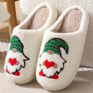 Family Cartoon Plush Slippers For Women - Mubimart