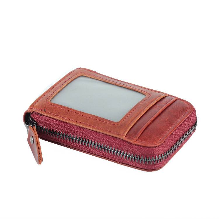 Organ Card Holder Korean Style Cowhide Card Holder - Mubimart