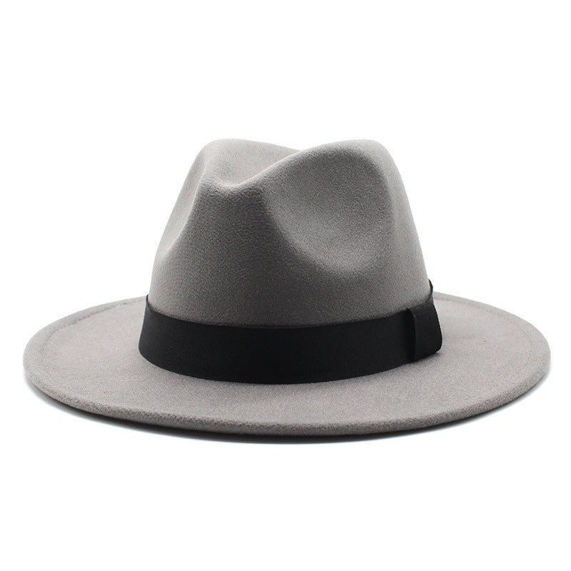 Nieuwe Panama Flat Brim Fedora Hoed Wollen Hoed Heren En Dames Hoeden