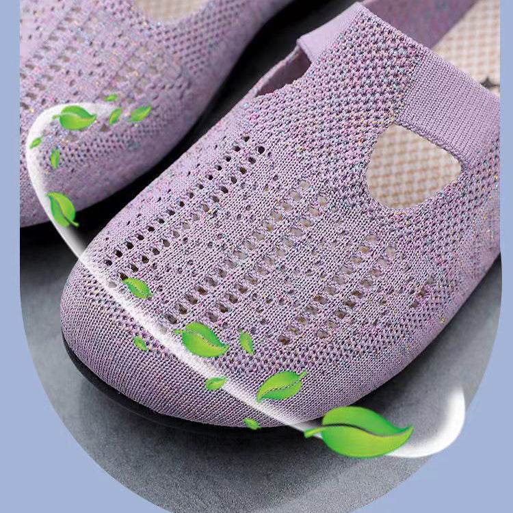 Women Flats Shoes Breathable Mesh Shoes Summer Light Loafers - Mubimart