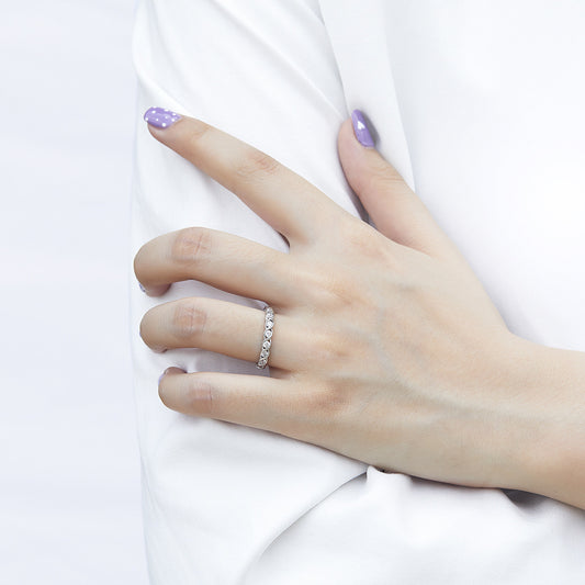 Sterling Silver Ring Wave Fashion Ring Ornament Women