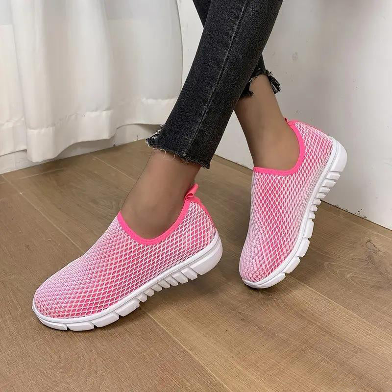 Cnady Color Sports Shoes Summer Walking Running Flats Shoes Women Sneakers