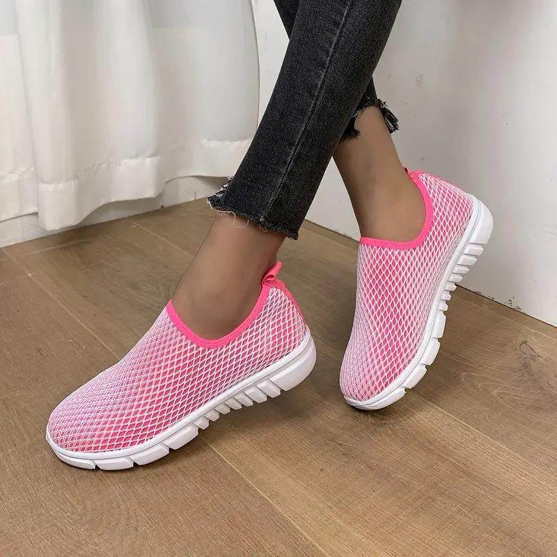 Cnady Color Sports Shoes Summer Walking Running Flats Shoes Women Sneakers - Mubimart