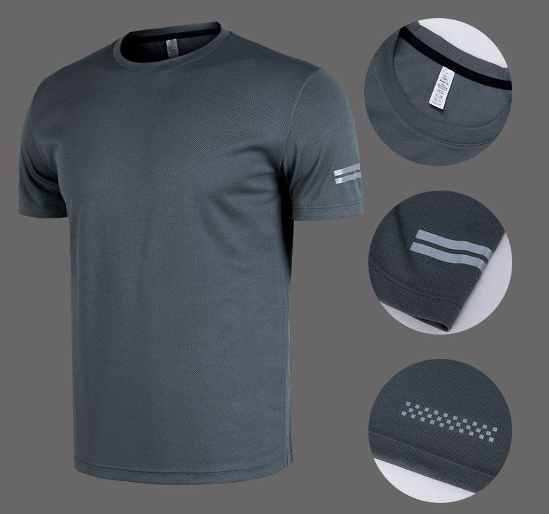 Loose Plus Size Workout Clothes Men's Quick-drying T-shirt - Mubimart