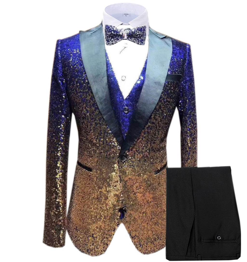 Three-piece Stage Suit For Men - Mubimart