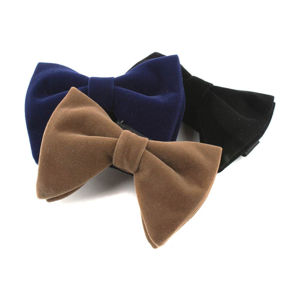 Velvet Bow Tie Men's Butterfly - Mubimart
