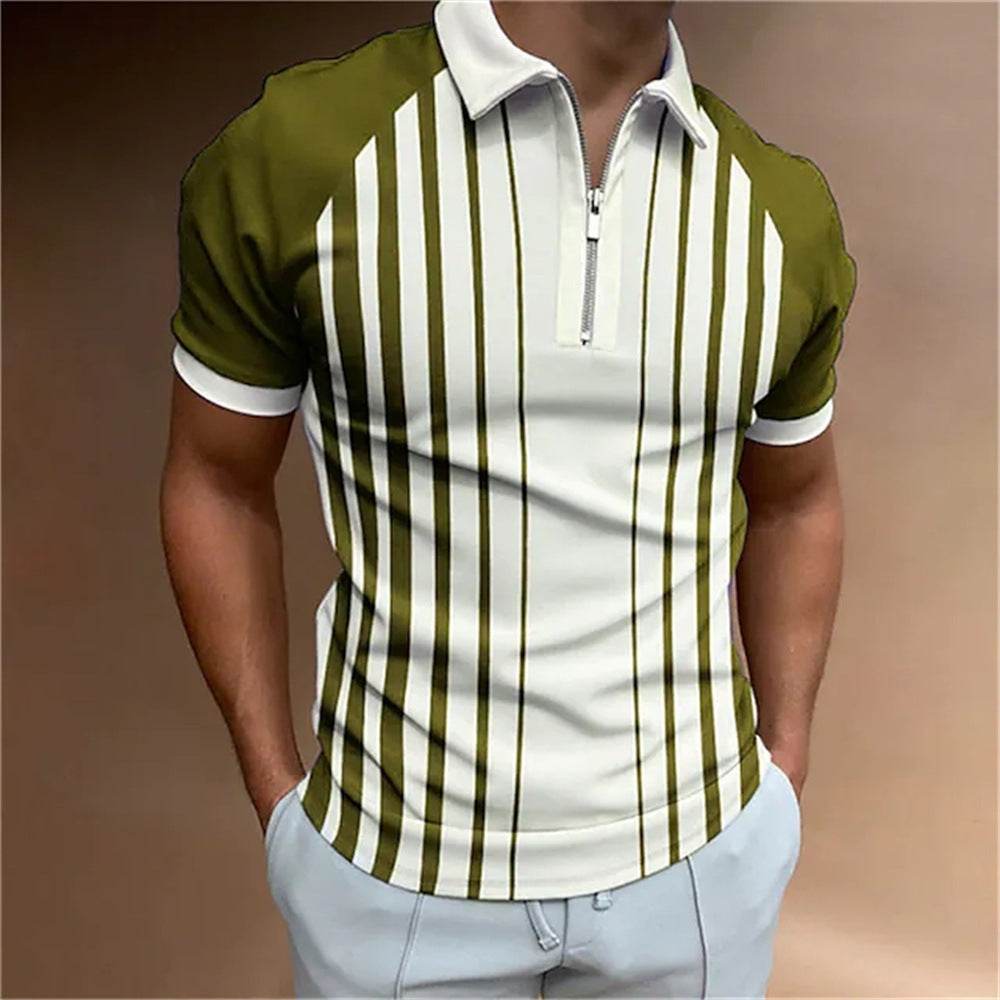 Men's 3D Printed Polo Shirt - Mubimart