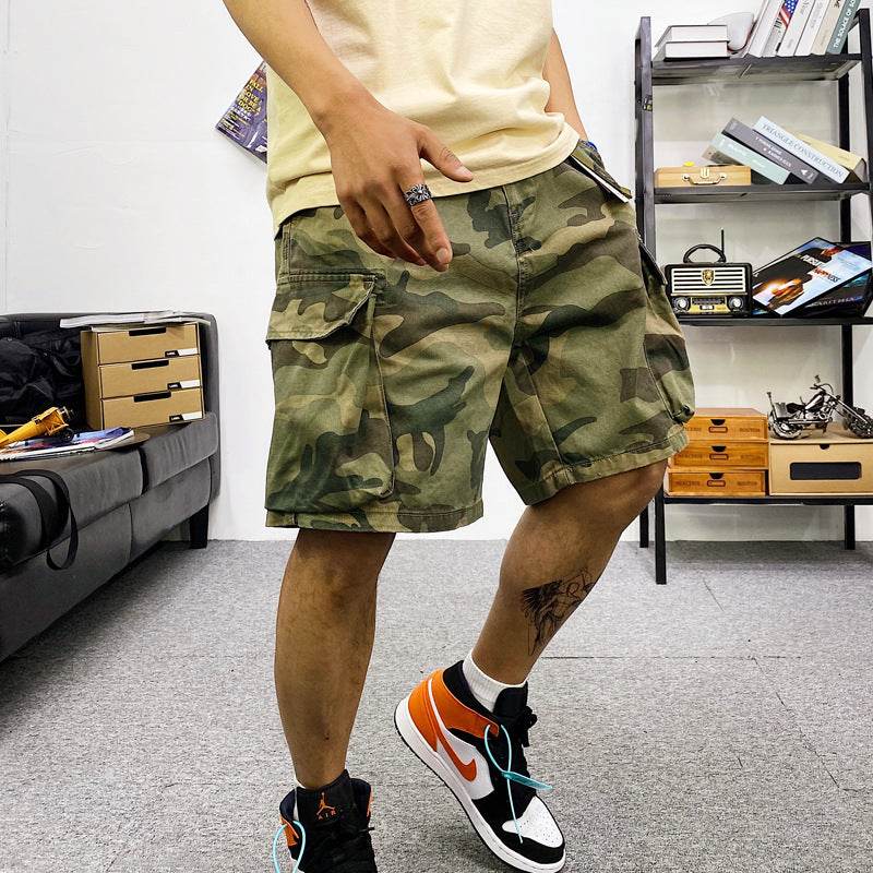 Men's Multi-pocket Camouflage Cargo Shorts - Mubimart