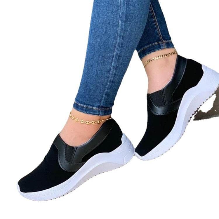 Flat Sneakers Women Breathable Walking Shoes - Mubimart