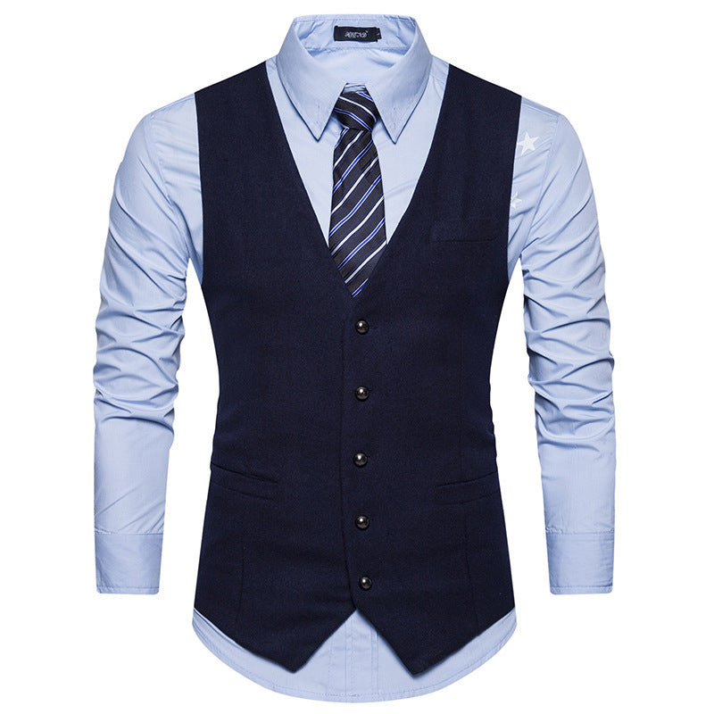 Men's British Slim Suit Professional Vest