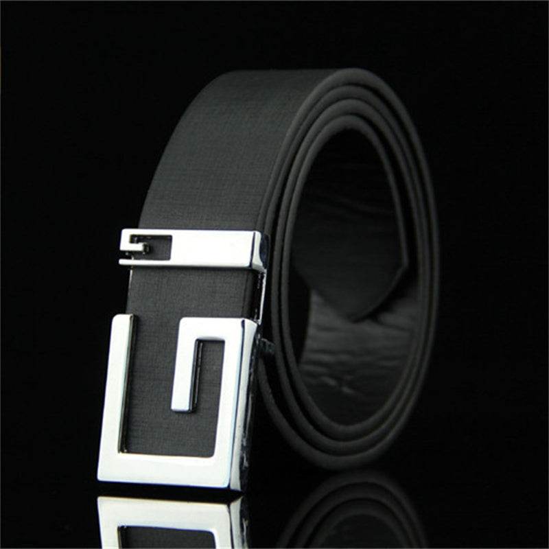 Men's And Women's Fashionable And Simple Smooth Buckle Belts - Mubimart