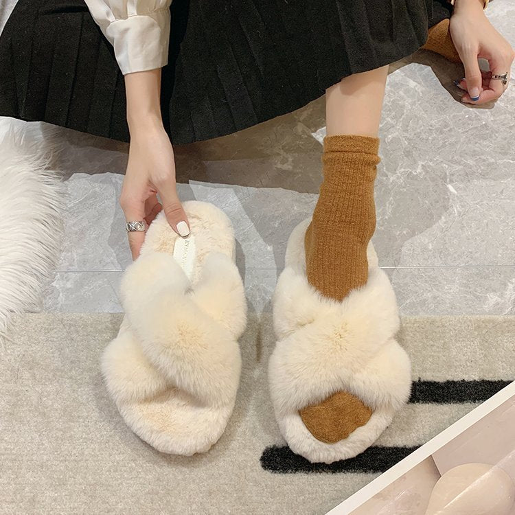 Women Wear Thick Soled Cotton Slippers - Mubimart -  